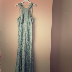 Emerald long mermaid dress